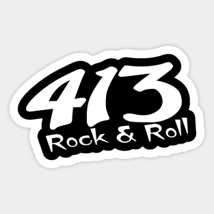 413 - White Logo Sticker